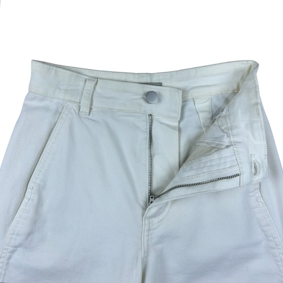 Everlane The Utility Barrel Pant High-Rise Crop Bone White Stretch Grunge Sz 0 - Picture 8 of 15